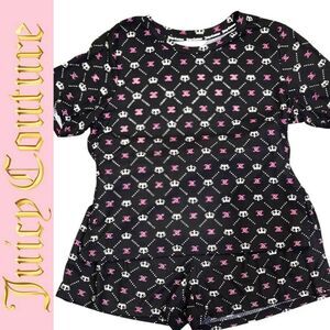 Juicy Couture JC Crown‎ Logo Short & S/S T-Shirt PJ Set